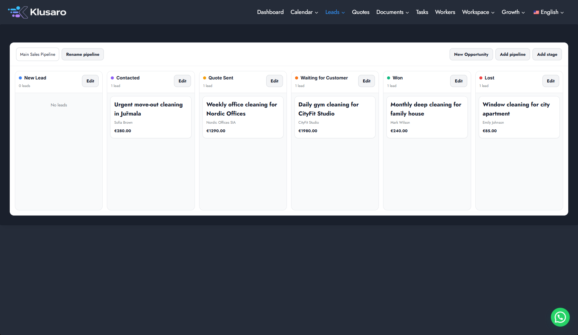 Document available controls